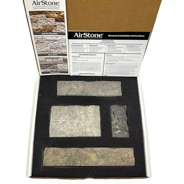 Spring Creek Gray 13 in. x 13 in. Cement Wall Tile Sample Kit