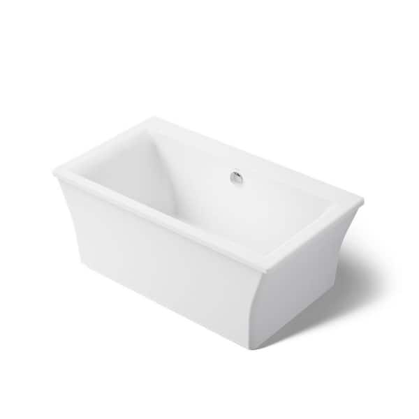 スタージョンk KOHLER Stargaze 60 in. x 30 in. Soaking Bathtub with Center Drain