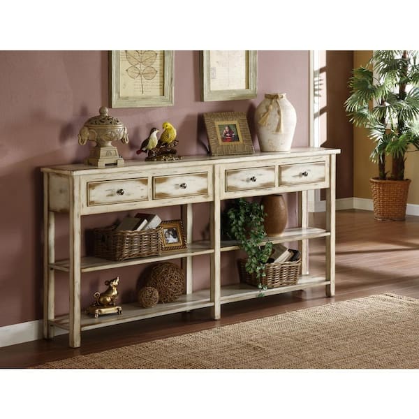 72 inch console table store with drawers