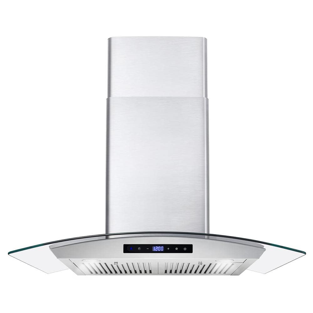 Cosmo 30 in. Ducted Wall Mount Range Hood in Stainless Steel with Touch Controls, LED Lighting and Permanent Filters