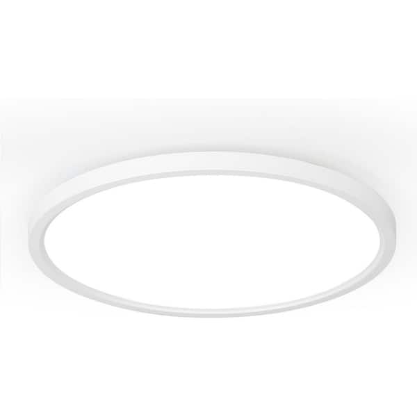 White 10 in. Integrated LED Flush Mount Ceiling Light, 5-in-1 CCT Selectable, Surface Mounted Lighting Fixture, 1 Pack
