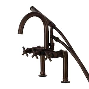 Concord 3-Handle Deck-Mount Clawfoot Tub Faucets with Hand Shower in Oil Rubbed Bronze