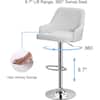 VECELO White Modern Bar Chair with Back Adjustable Swivel Bar Stools Set of 2 Kitchen Island Bar Chair Counter Height KHD-C09-WHT