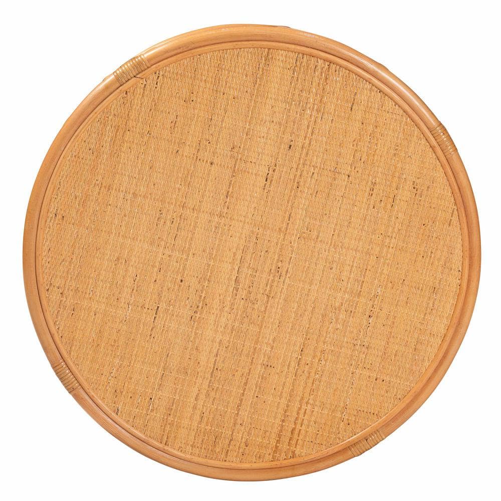 Raflesia Light Honey Round Rattan Bohemian Coffee Table