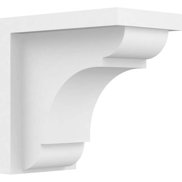 Ekena Millwork 3 in. x 5 in. x 5 in. Standard Bryant Architectural Grade PVC Unfinished Bracket