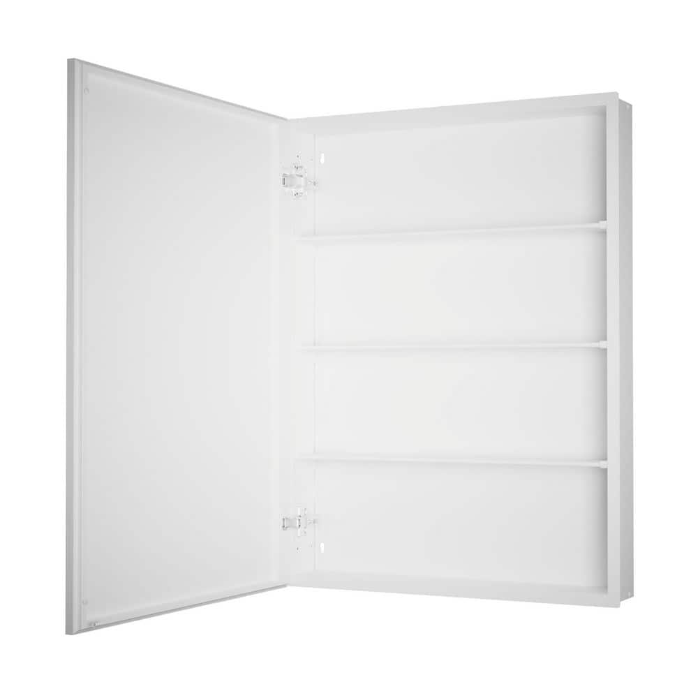 24 in. W x 32 in. H Rectangular Aluminum Medicine Cabinet with Mirror in White price history on PriceWatchPro