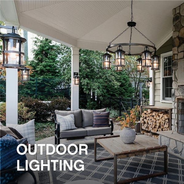 HINKLEY Porter 1-Light Aged Zinc Outdoor Hanging Lantern 2802DZ