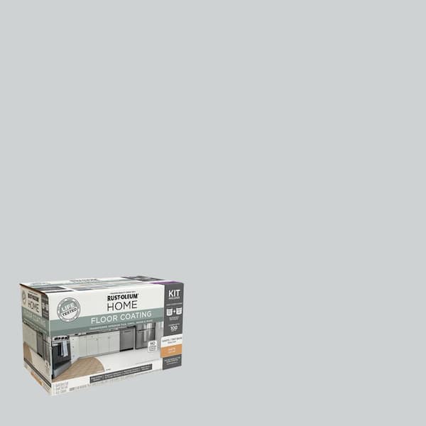 Rust-Oleum Home 1 qt. Pearl Gray Interior Floor Base Matte Clear Coating Kit