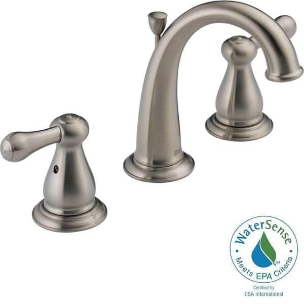 Delta Leland 8 in. Widespread 2-Handle High-Arc Bathroom Faucet in Stainless