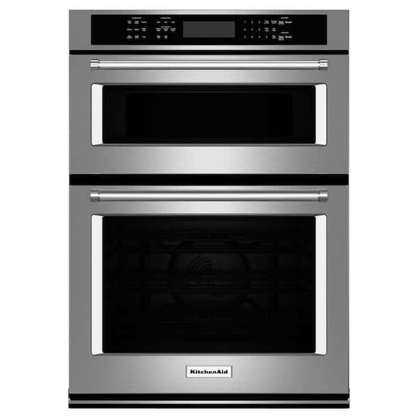 KitchenAid 27 in. Electric Even-Heat True Convection Wall Oven with Built-In Microwave in Stainless Steel
