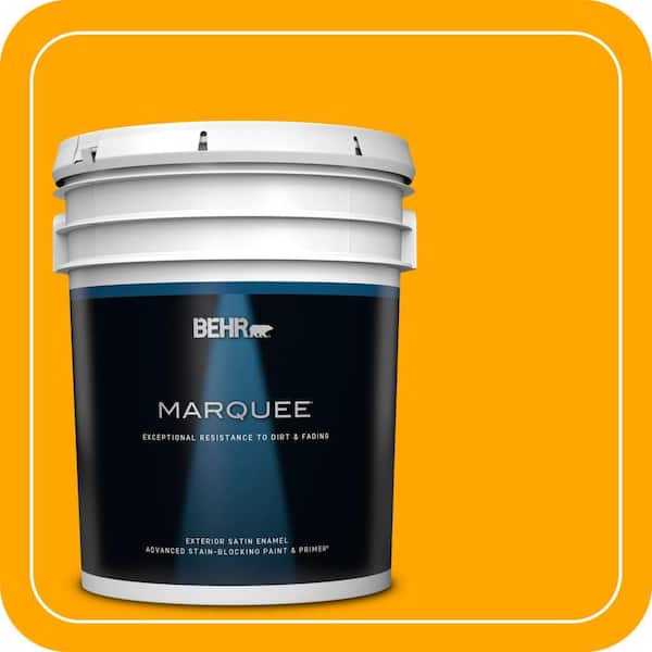 BEHR MARQUEE 5 gal. #S-G-330 Instant Delight Satin Enamel Exterior Paint & Primer