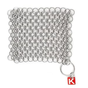 LODGE CAST IRON Lodge Blue Chainmail Scrubbing Pad ACM10S31 - The Home Depot
