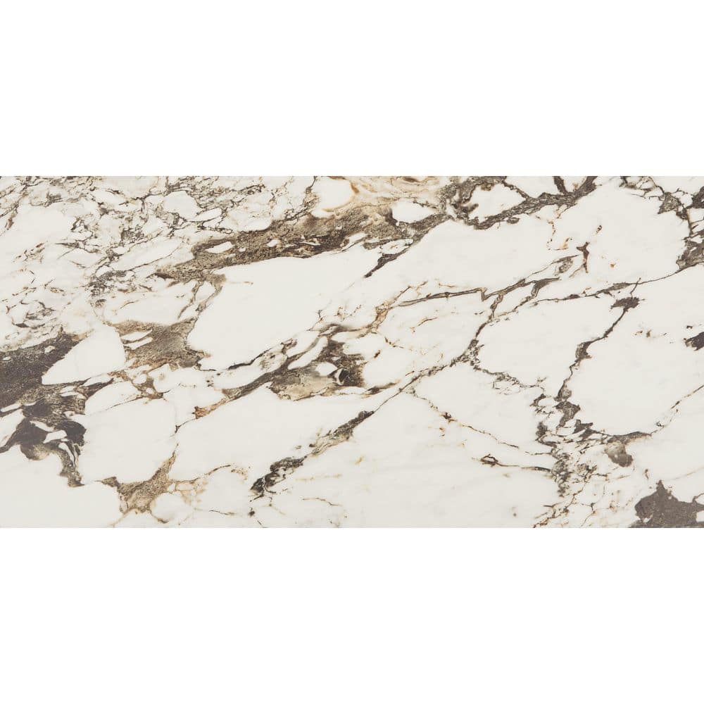 Panoramic Duet Calacatta Aries 24 in. x 48 in. Matte Porcelain Floor and Wall Tile (15.42 sq. ft. /Case) price history on PriceWatchPro
