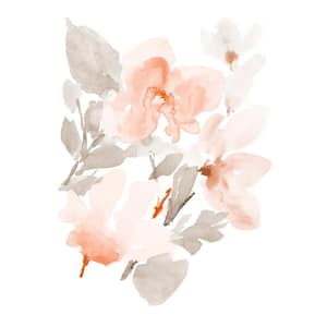 Peach Tranquil Florals II by Lanie Loreth 72 in. x 54 in.