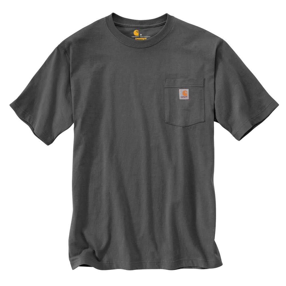 Carhartt Men's Regular XXXX Large Charcoal Cotton Short-Sleeve T-Shirt ...