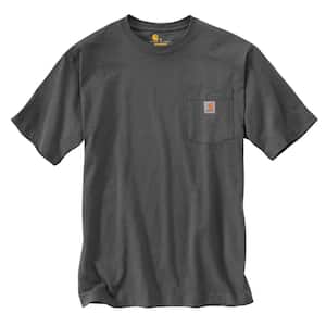Men's Regular XXXX Large Charcoal Cotton Short-Sleeve T-Shirt