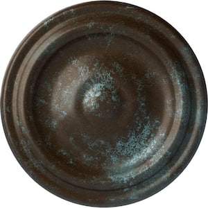 9-5/8" x 1-1/8" Maria Urethane Ceiling Medallion (Fits Canopies upto 1-3/4"), Hand-Painted Bronze Blue Patina