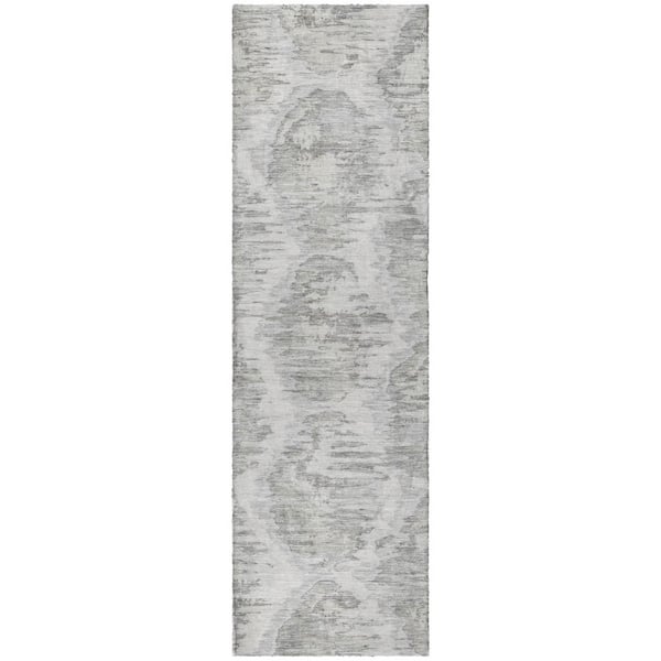 Dream Shag Premium Machine Washable Abstract ADS767 Ivory 2 ft. x 7 ft. Runner Rug