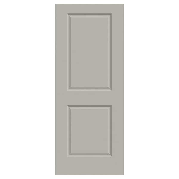 JELD-WEN 32 in. x 80 in. Carrara 2 Panel No Bore Solid Core Vanilla Painted Molded Composite Interior Door Slab