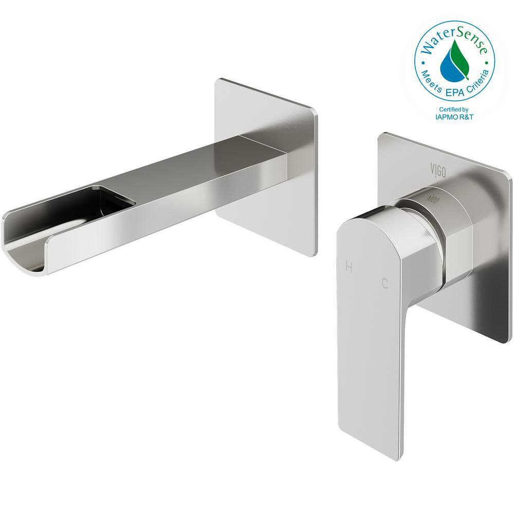 Modern Contemporary Black Nickel Wall Mounted Bathroom Faucet