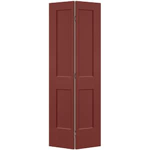 30 in. x 80 in. 2-Panel Logan Hollow Core Red Bluff Molded Composite Bi-Fold Door