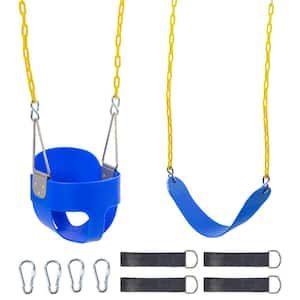 High Back Bucket Toddler Swing and Havy-Duty Strap Swing Seat with Chain