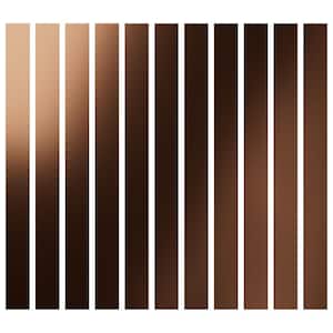 Adjustable Slat Wall 1/8 in. T x 4 ft. W x 4 ft. L Bronze Mirror Acrylic Decorative Wall Paneling (11-Pack)