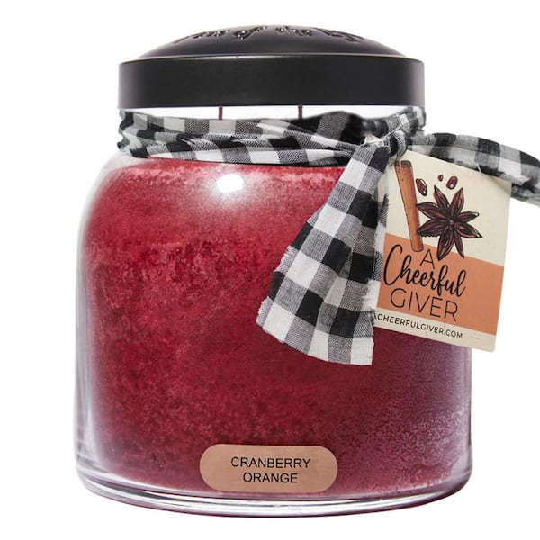 Keepers of the Light Cranberry Orange Glass Candle