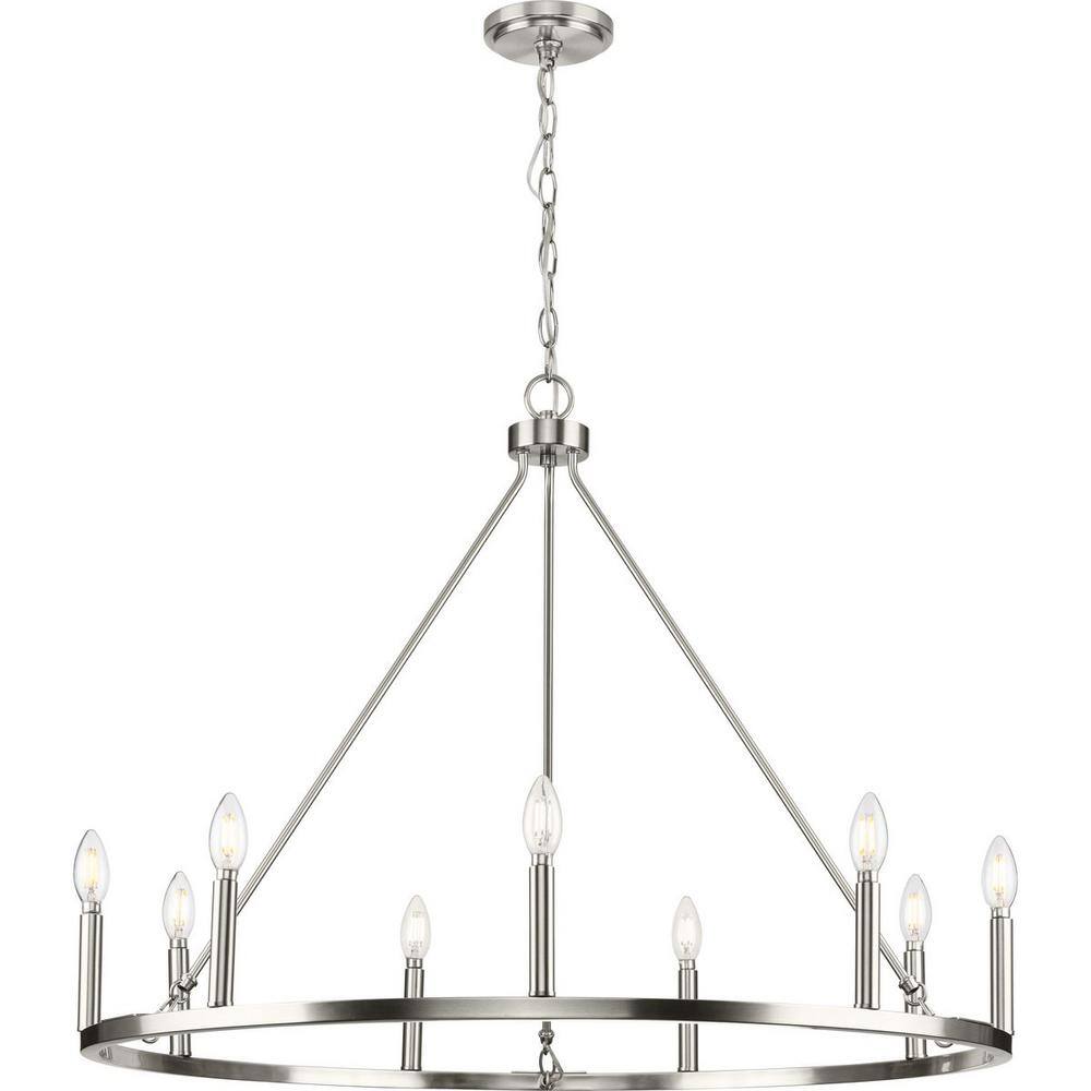 Gilliam 9-Light Brushed Nickel Circular Chandelier