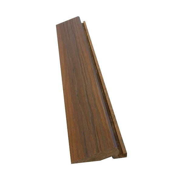 AURA 0.75 in x 3.75 in. x 24 in. Exterior Trim Molding Deck Tile Transition Piece in Walnut (4-Per Box)