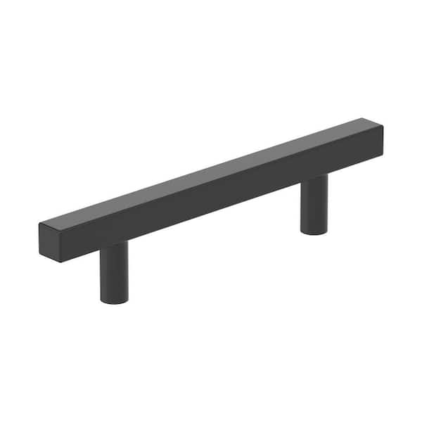 10-Pack Bar Pulls Square 3 3/4 in.  96mm  Modern Matte Black Bar Cabinet Pulls