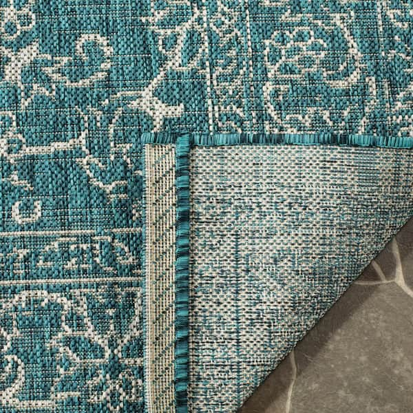 Safavieh Area Rug, Courtyard, Turquoise, 2' x 3'-7