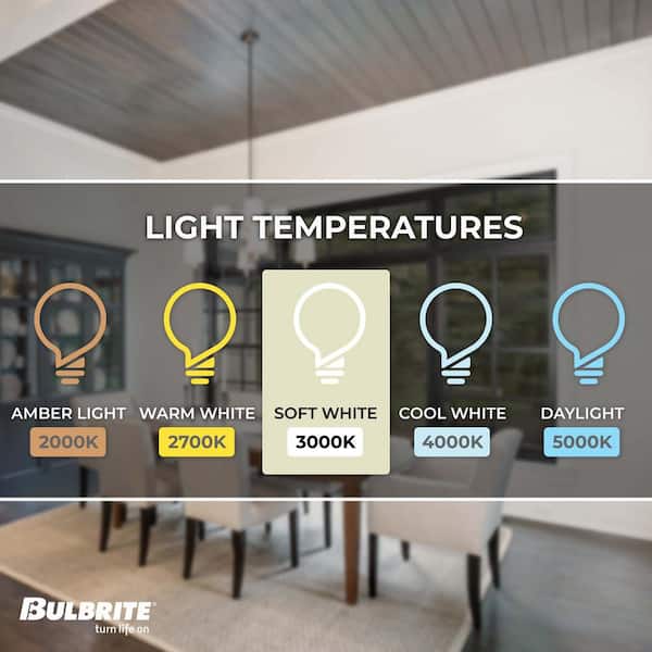 Bulbrite - 75-Watt Soft White Light T4 (E11) Mini-Candelabra Screw Base Dimmable Clear Mini Halogen Light Bulb(5-Pack)