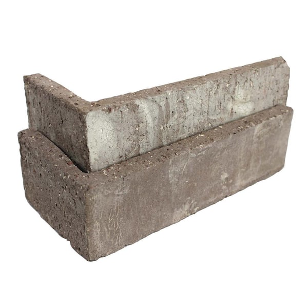 Old Mill Brick Little Cottonwood Thin Brick Singles - Corners (Box of 25) - 7.625 in x 2.25 in (5.5 linear ft)