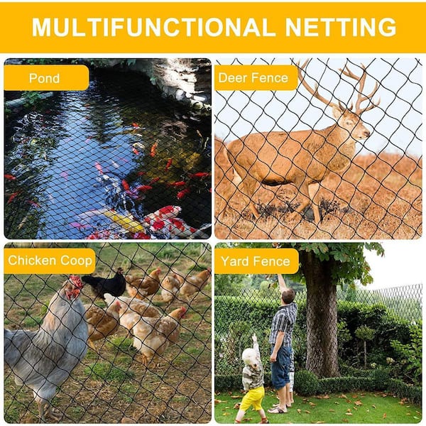BSTPCOO Bird Netting 25'x100' with 1 Mesh Nylon Bird Net for Garden, Poultry Netting Heavy Duty Aviary Netting Chicken Coop Netting, Garden Netting