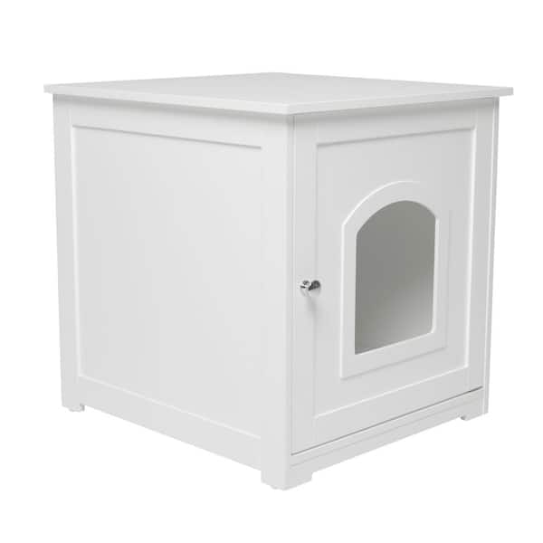 zoovilla White Kitty Loo Litter Box Cover