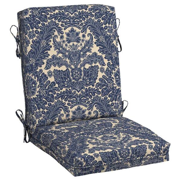 Hampton Bay Chelsea Damask Center Welt Outdoor Chair Cushion