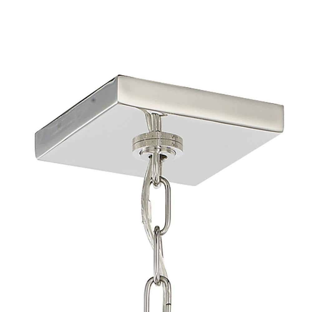 Polished Nickel Mini 4-Light Crystal Candle Chandelier