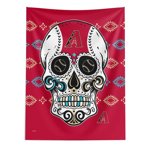 THE NORTHWEST GROUP MLB Diamondbacks Candy Skull Printed Wall Hanging