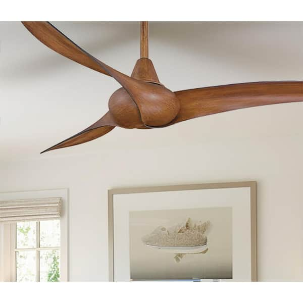 Wave 52 in. Indoor Distressed Koa Ceiling Fan with Remote Control