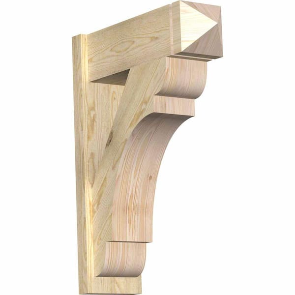 Ekena Millwork 8 in. x 32 in. x 24 in. Douglas Fir Olympic Arts and Crafts Rough Sawn Outlooker