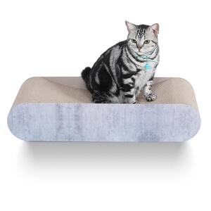 Tidoin Cat Scratcher Cardboard Lounge Bed with Bell Ball Toy DHS