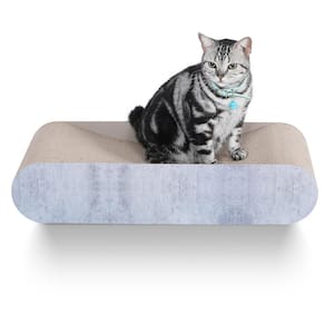 Cat Scratcher, Cardboard Lounge Bed, Bone Shape Design, Furniture Protector, Grey