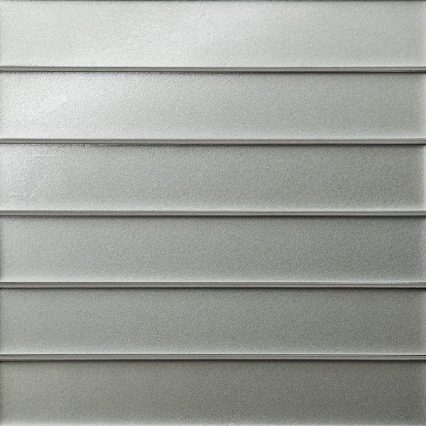 Kaikos 2" x 12" Matte Glass Field Tile in Grey (6.46 sq. ft. /Case)