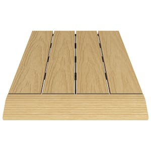 1/6 ft. x 1 ft. Quick Deck Composite Deck Tile Straight Fascia in Australian Red Cedar (4-Pieces/Box)