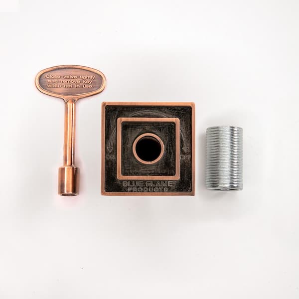 Universal Square Flange 1/2 in. & 3/4 in. Gas (Includes Bushing, Allen Wrench and 3 in. Valve Key) in Oil Rubbed Bronze