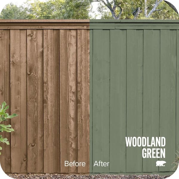 5 gal. #SC-126 Woodland Green Solid Color House and Fence Exterior Wood Stain