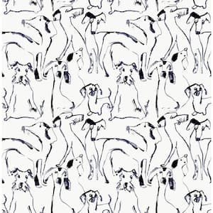Dog Doodle Ink Vinyl Peel and Stick Wallpaper Roll (Covers 30.75 sq. ft.)