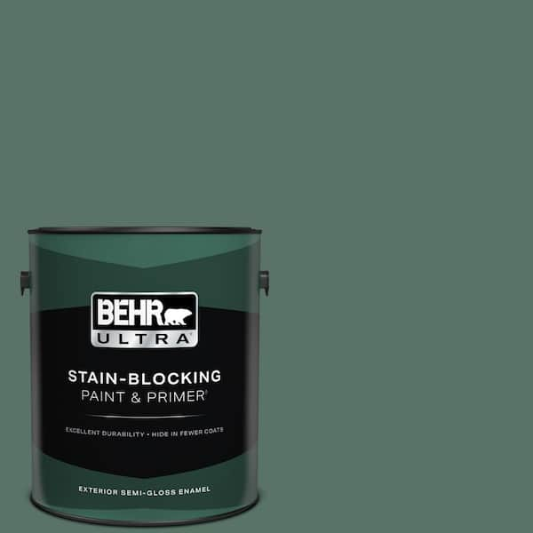 BEHR ULTRA 1 gal. #470F-6 Hilltop Semi-Gloss Enamel Exterior Paint & Primer