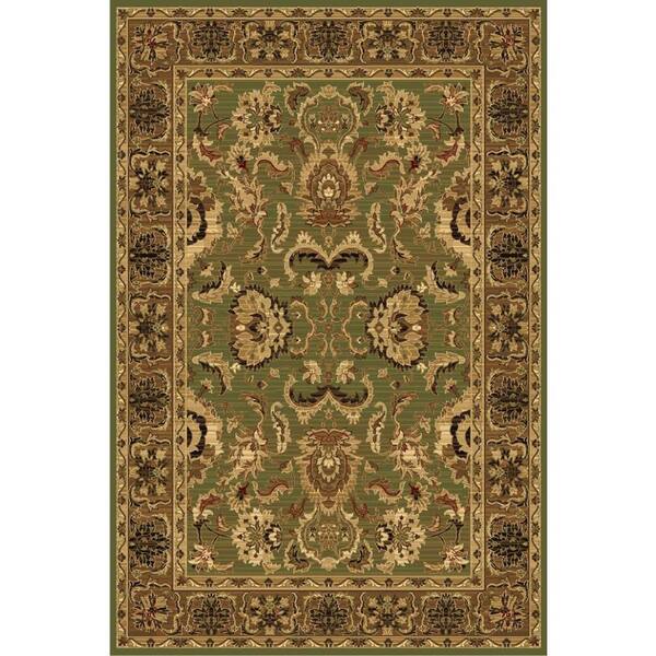 LA Rug Traditional Design mostly Green and Brown Ziggler Collection 2 ft. x 4 ft. Indoor Accent Rug